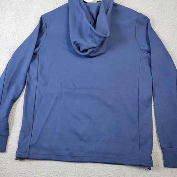 Lacoste 1/4 Zip Hoodie Men's Size S Drawstring Waist Pockets Hooded Blue - Picture 14 of 15